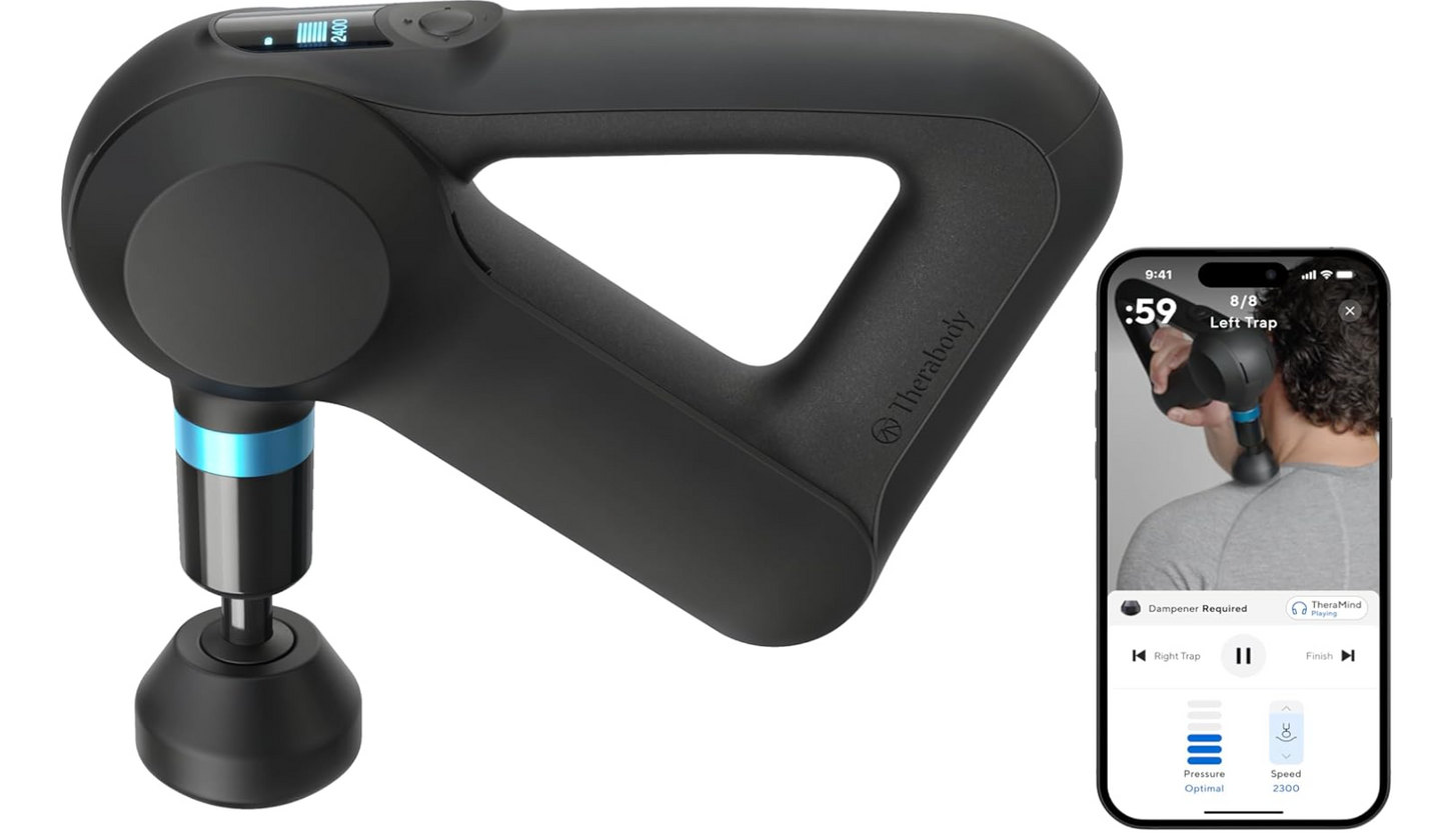 Theragun Elite Ultra-Quiet Handheld Deep Tissue Massage Gun - Bluetooth Enabled Percussion & Personal Massager for Pain Relief in Neck, Back, Leg, Hand, Shoulder and Foot (Black - 5th Gen)
