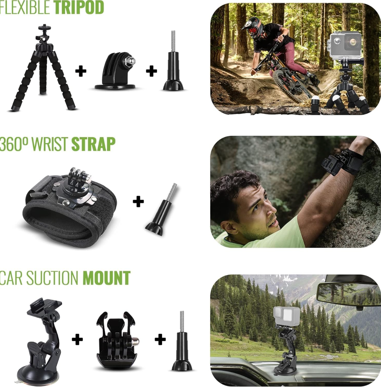 GoPro HERO12 (Hero 12) Black - with 50 Piece Accessory Kit and 2 Extra Batteries + 64GB Card - Waterproof Action Camera - 5.3K HDR, 27MP Photos, 1/1.9" Sensor, Live Streaming, Webcam, Stabilization