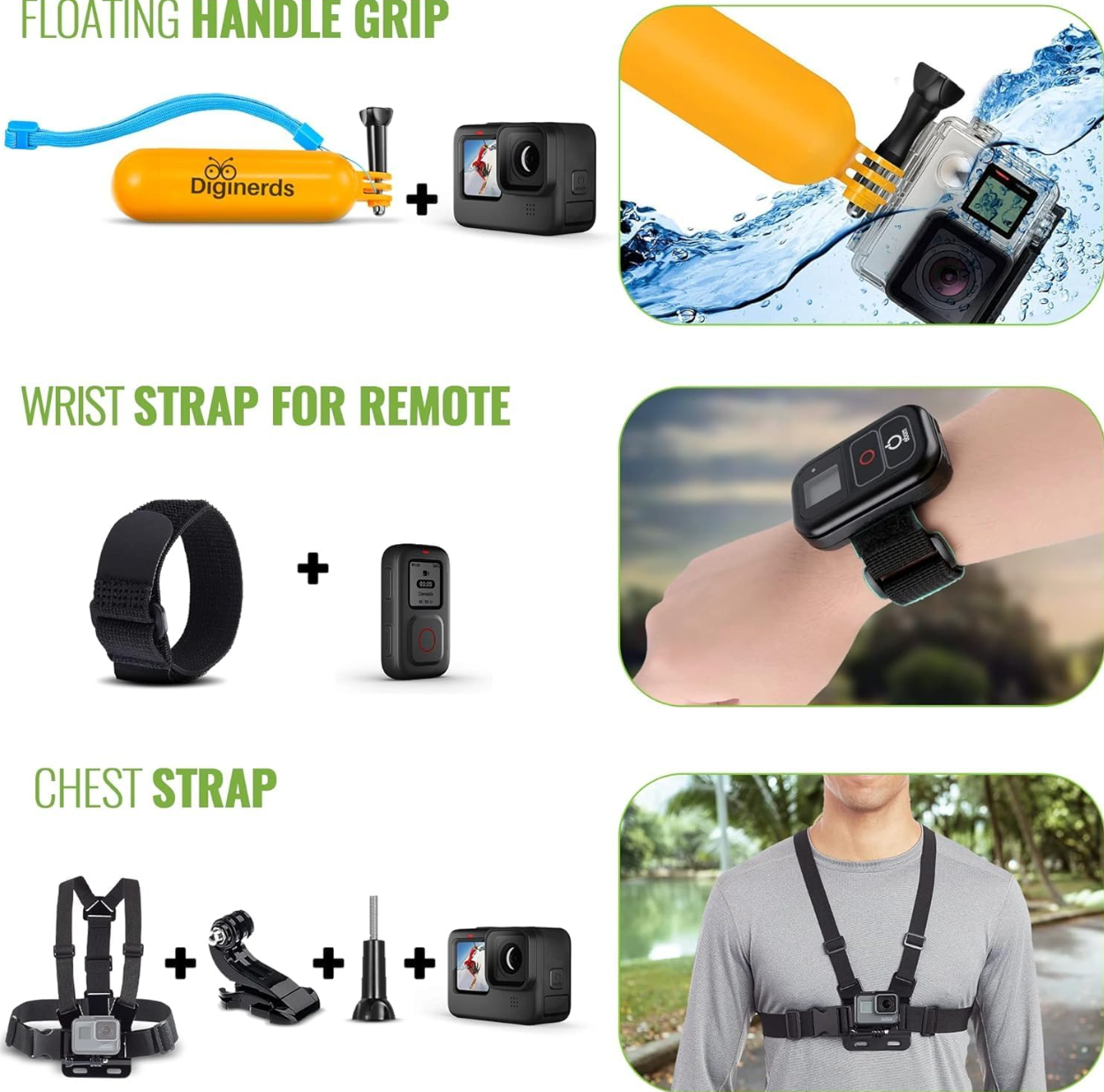 GoPro HERO12 (Hero 12) Black - with 50 Piece Accessory Kit and 2 Extra Batteries + 64GB Card - Waterproof Action Camera - 5.3K HDR, 27MP Photos, 1/1.9" Sensor, Live Streaming, Webcam, Stabilization