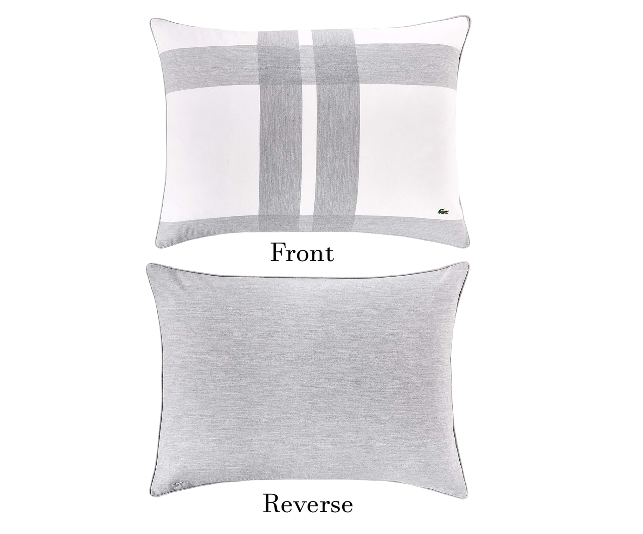 Lacoste Baseline Comforter Set, Full/Queen, Micro Chip/White