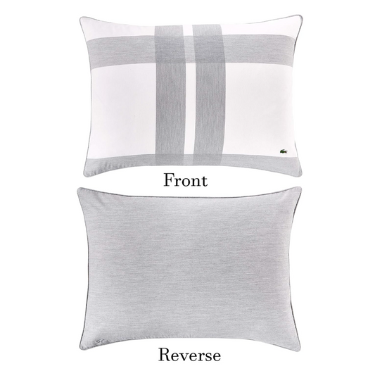 Lacoste Baseline Comforter Set, Full/Queen, Micro Chip/White