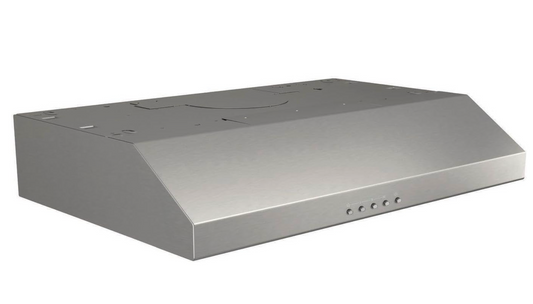 Broan-NuTone BCSQ130SS Three-Speed Glacier Under-Cabinet Range Hood with LED Lights ADA Capable, 1.5 Sones, 375 Max Blower CFM, 30-Inch, Stainless Steel