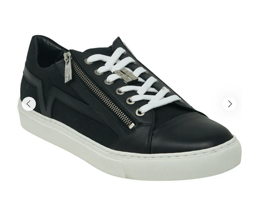 Versace Zip Low Cut Black Sneakers