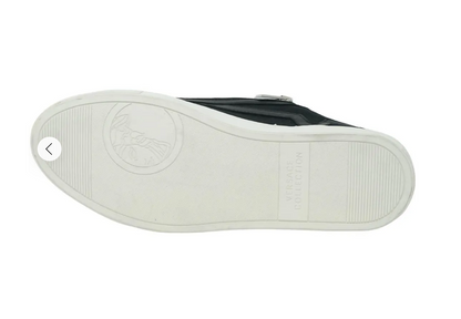 Versace Zip Low Cut Black Sneakers